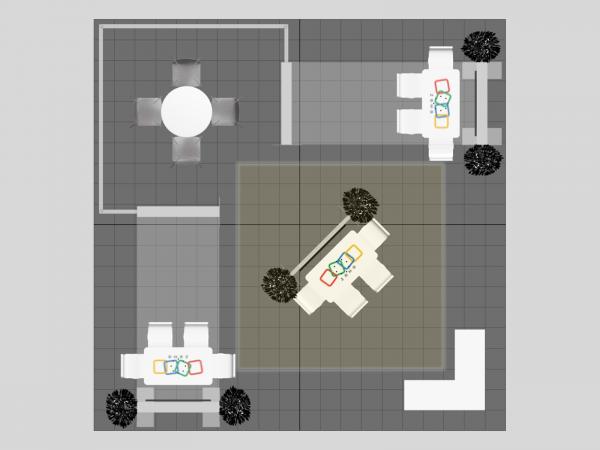 RE-9176 Island Rental Trade Show Exhibit -- Plan View