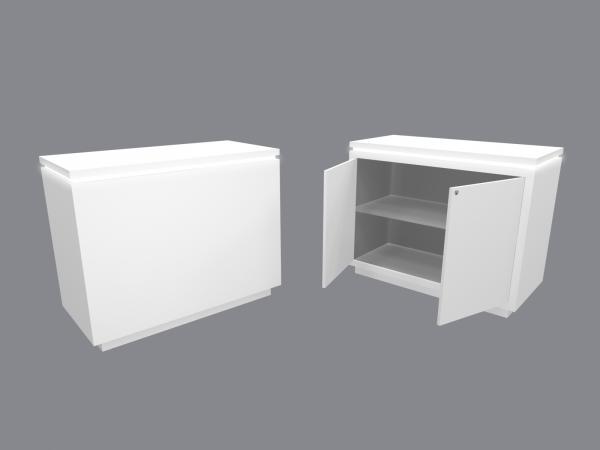 MOD-1596 Trade Show Custom Counter with Doors and Interior Shelf -- Image 3