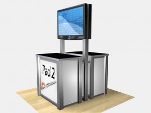 REAL-1233  /  Double-Sided Rectangular Counter Kiosk